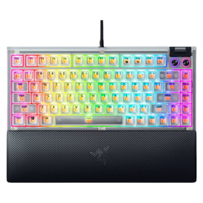 Razer BlackWidow V4 75 RGB Mechanical Gaming Keyboard Phantom White Edition