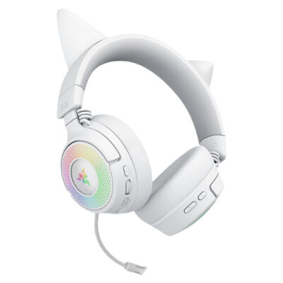 Razer Kraken Kitty V3 Pro Wireless RGB Headset with Kitty Ears White