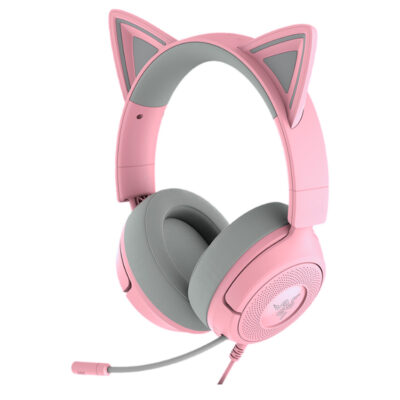 Razer Kraken Kitty V3 X Wired Headset with Kitty Ears Quartz