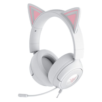 Razer Kraken Kitty V3 X Wired Headset with Kitty Ears White