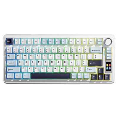 Aula S75 PRO Wireless Tri-Mode Gasket RGB Mechanical Keyboard Glacier Blue