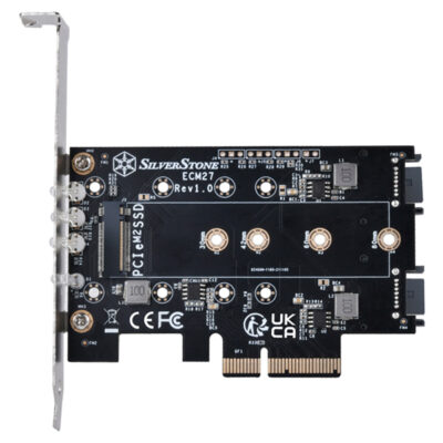 SilverStone 1x NVMe & 2x SATA M.2 SSD to PCI-Ex4 Adapter Card