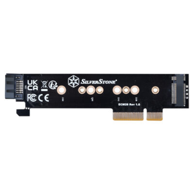 SilverStone 1x NVMe/SATA M.2 SSD to PCI-Ex4 1U Adapter Card