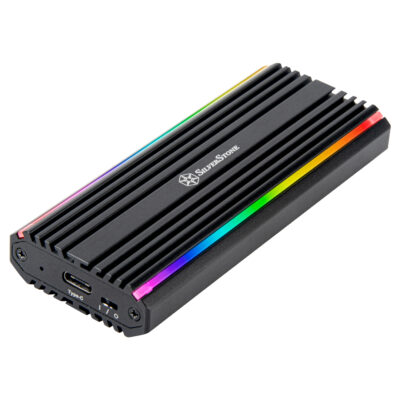 SilverStone MS13 USB-C 3.2 Gen 2 NVMe/SATA M.2 SSD RGB Enclosure