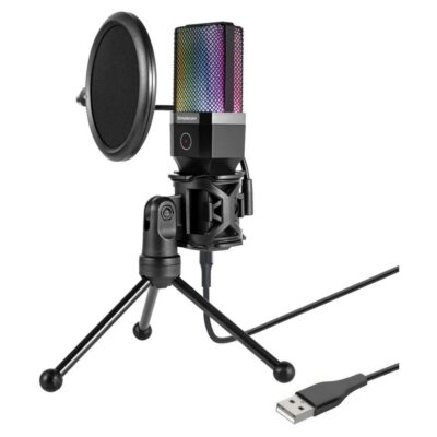Simplecom UM650 RGB USB Cardioid Condenser Gaming Microphone
