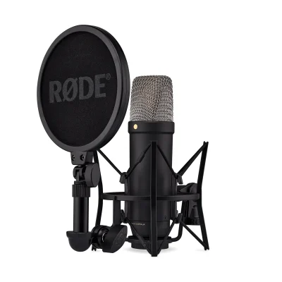 Rode NT1 5th Gen Digital Condenser Microphone with XLR Output, USB & DSP (Black)