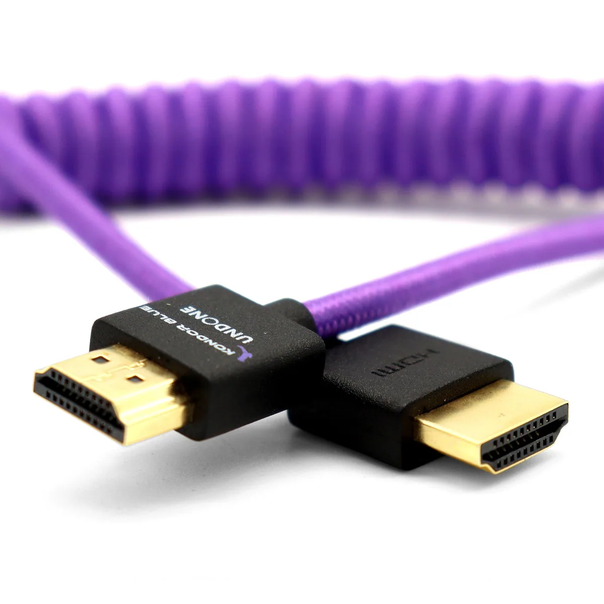 Kondor Blue Gerald Undone MK2 Coiled High-Speed HDMI Cable (30 to 60cm, Purple)