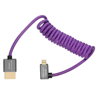 Kondor Blue Gerald Undone MK2 Full HDMI to Right Angle Micro HDMI Cable 30-60cm (12″-24″) (R5/R6)