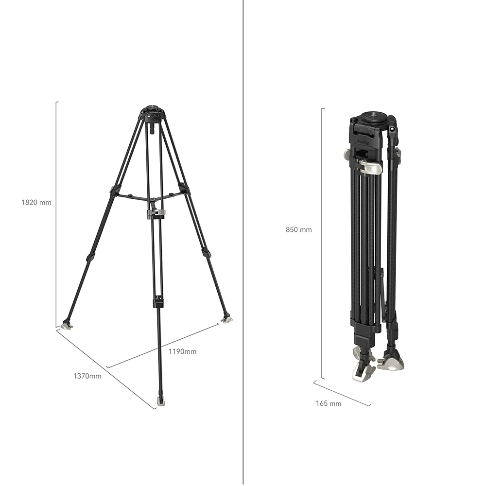 SmallRig 4167B FreeBlazer Heavy-Duty Carbon Fibre Video Tripod