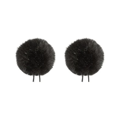 Bubblebee Industries Windbubbles Imitation-Fur Windscreen Set for Lav Mics 5 to 8mm (Black)