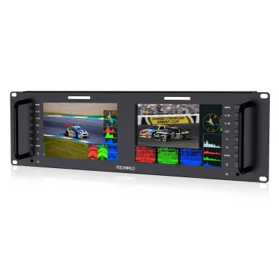 FeelWorld D71 PLUS Dual 7″ 3 RU Rackmount 4K HDMI/SDI Monitor