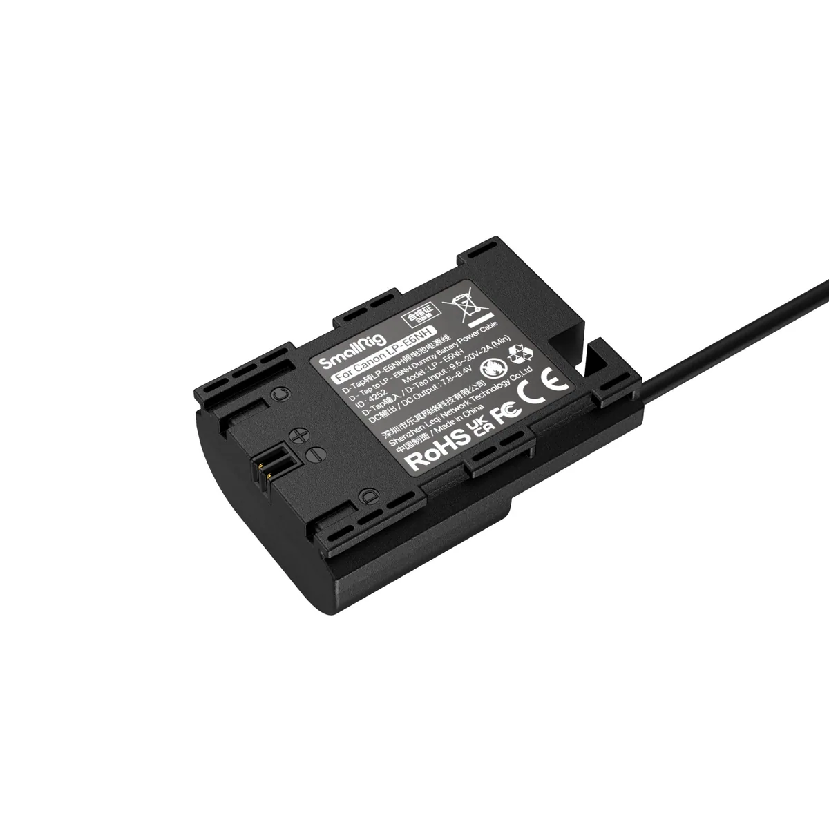 SmallRig 4252 D-Tap to LP-E6NH Dummy Battery Power Cable