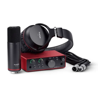 Focusrite Scarlett Solo Studio USB-C Audio Interface with Microphone and Headphones (4th Generation)