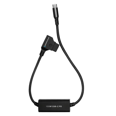 Kondor Blue D-Tap to USB-C Power Delivery Cable for Mirrorless Cameras (40cm, Raven Black)