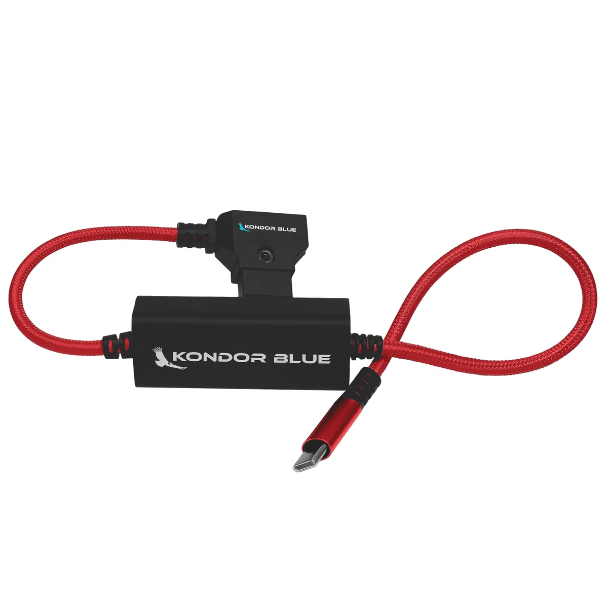 Kondor Blue D-Tap to USB-C Power Delivery Cable for Mirrorless Cameras (40cm, Cardinal Red)