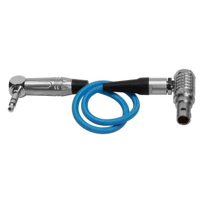 Kondor Blue LEMO 5-Pin to 3.5mm Right-Angle Timecode Cable for ARRI ALEXA (25cm)