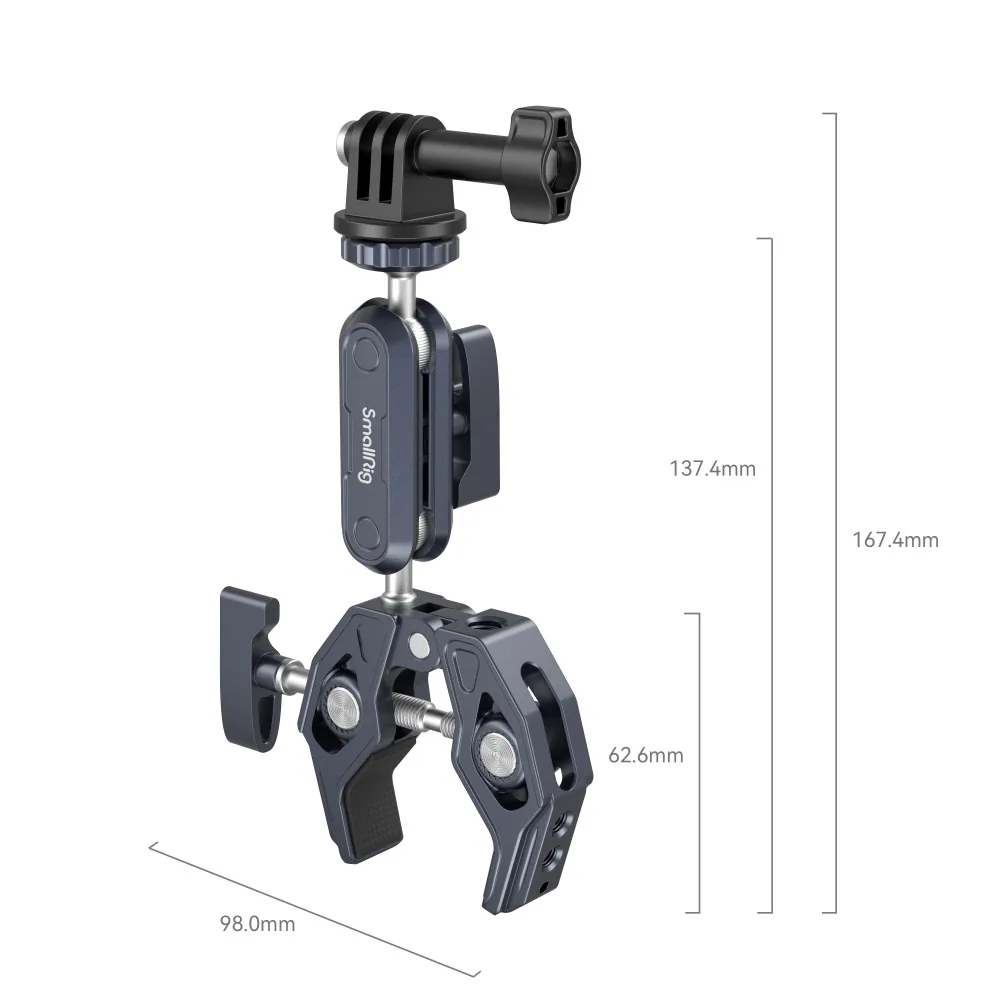SmallRig 3757B Crab-Shaped Clamp with Ballhead Magic Arm