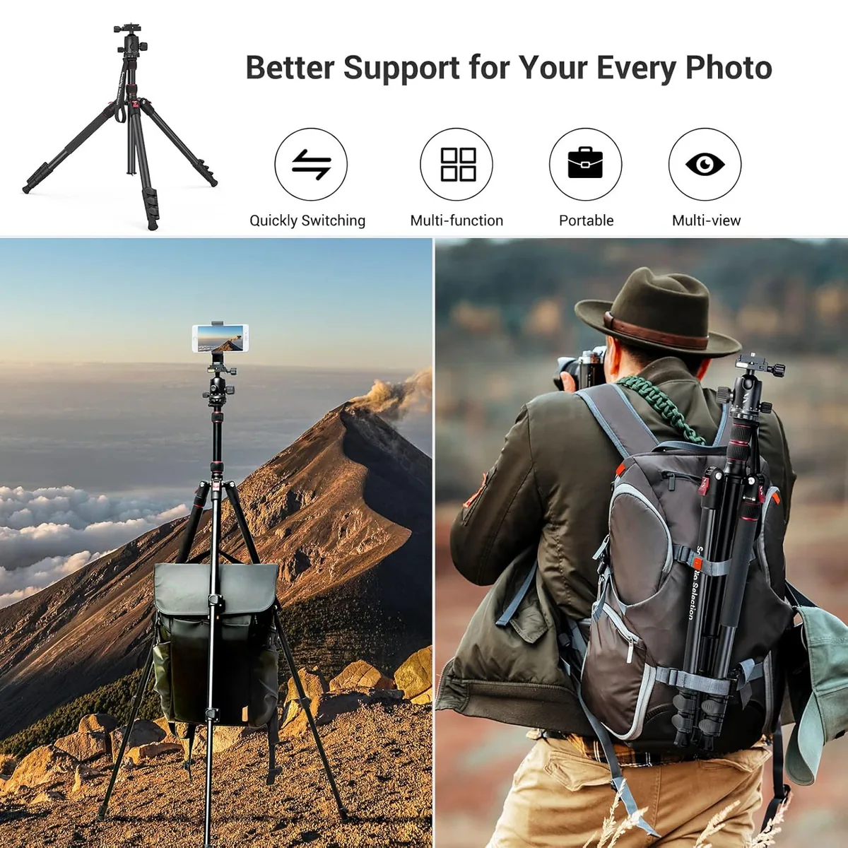 SmallRig 3935 CT-10 Aluminum Camera Tripod