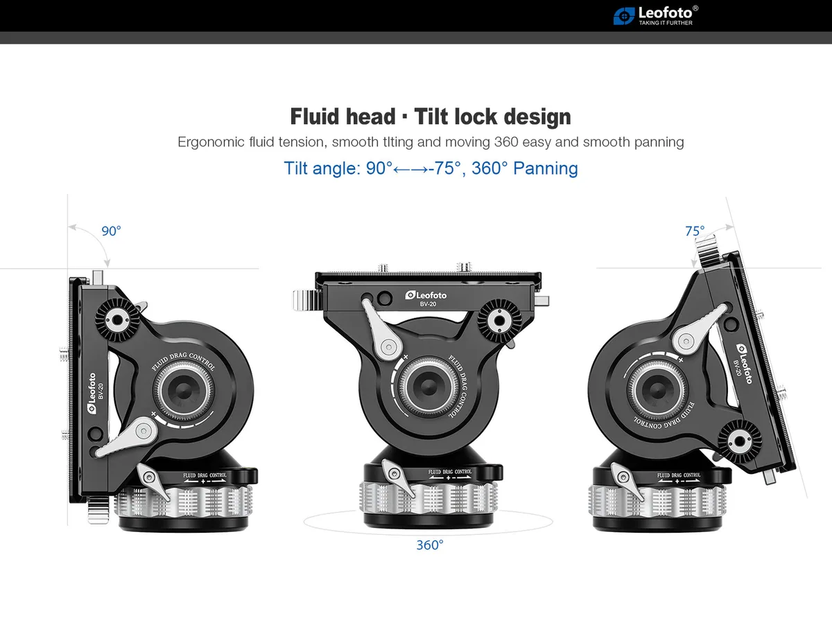 Leofoto BV-20 Fluid Tripod Head