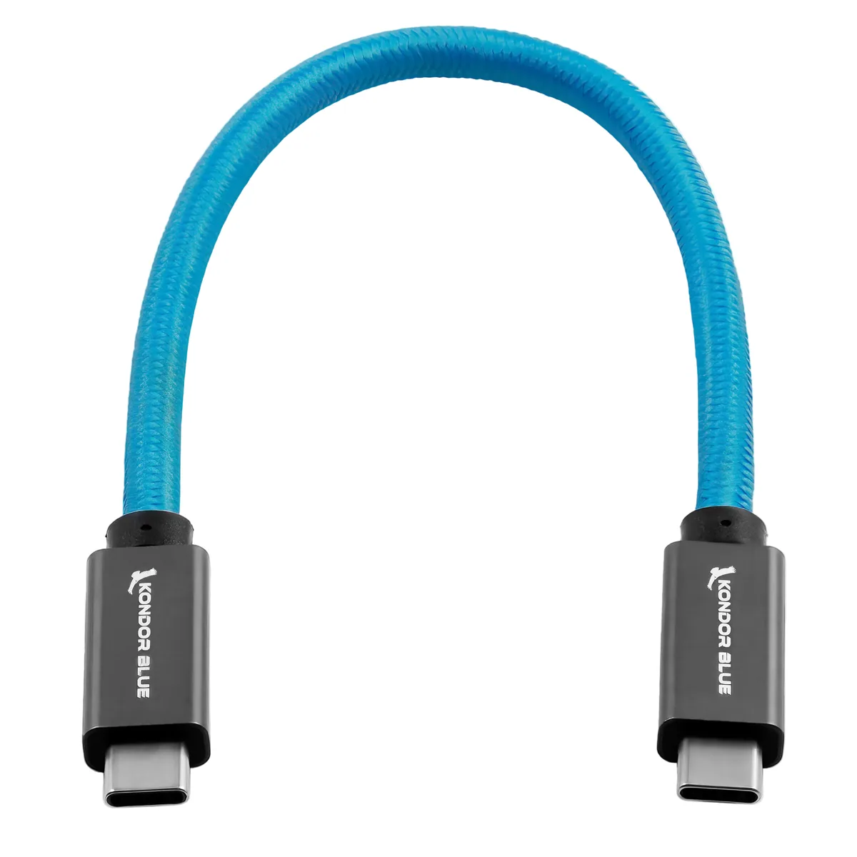 Kondor Blue Right-Angle USB-C 3.1 Gen 2 Cable (13cm)