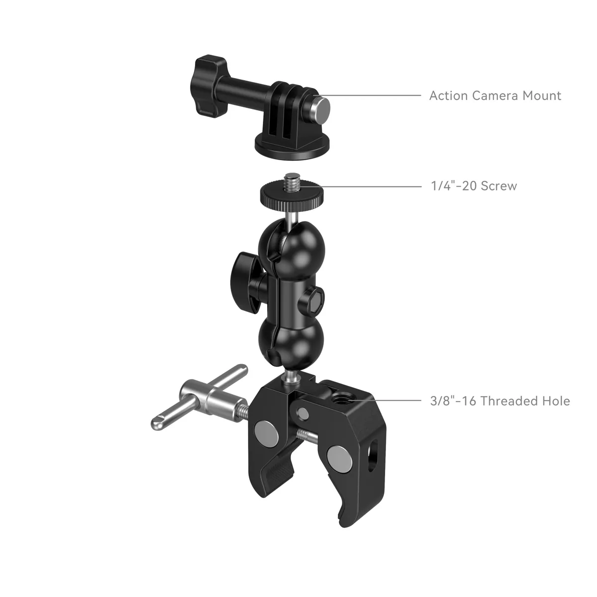 SmallRig 4373 Crab-Shaped Super Clamp with Ballhead Magic Arm