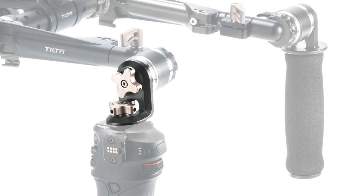 Tilta Right Angle Rosette Adapter to 1/4″-20 with Locating Pins (Black)