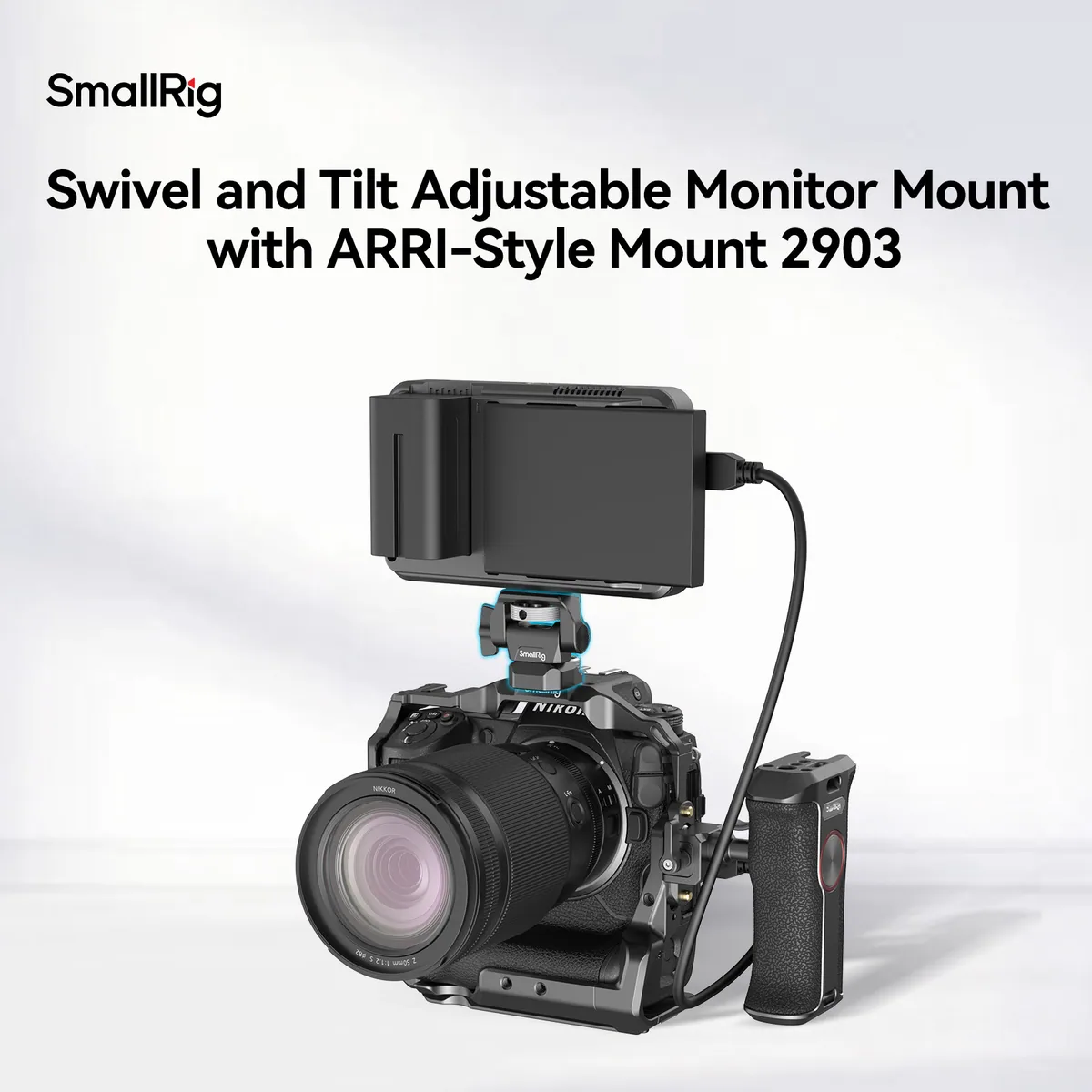 SmallRig 2903C Swivel and Tilt Adjustable Monitor Mount with ARRI-Style Screw Mount