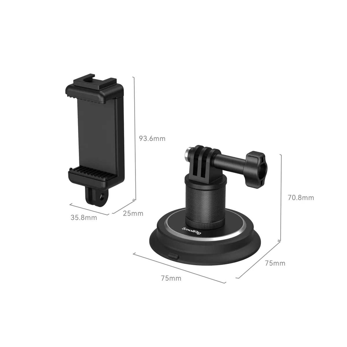 SmallRig 4347 Suction Cup Mounting Support for Action Cameras