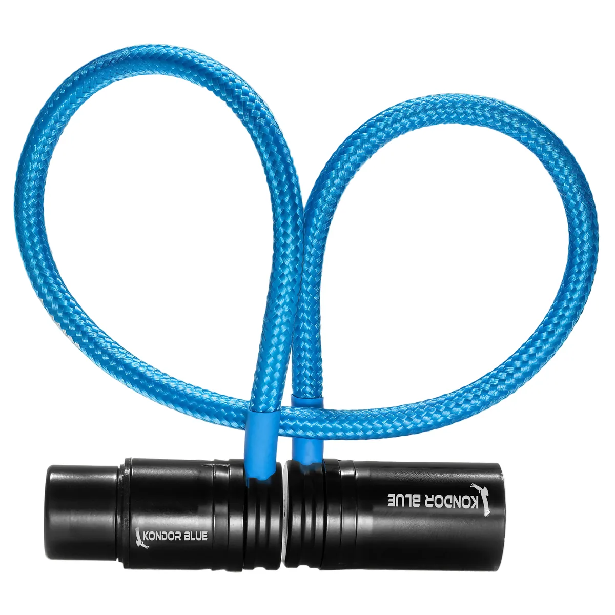 Kondor Blue Straight Low-Profile Right-Angle XLR Cable (40cm, Blue)