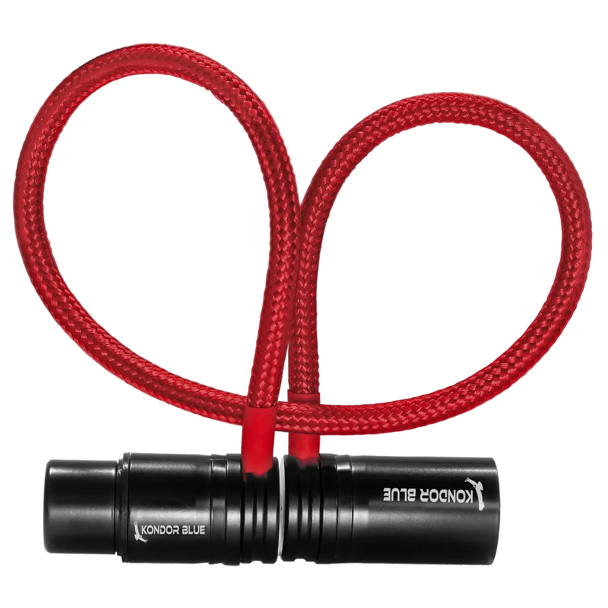 Kondor Blue Straight Low-Profile Right-Angle XLR Cable (40cm, Blue)