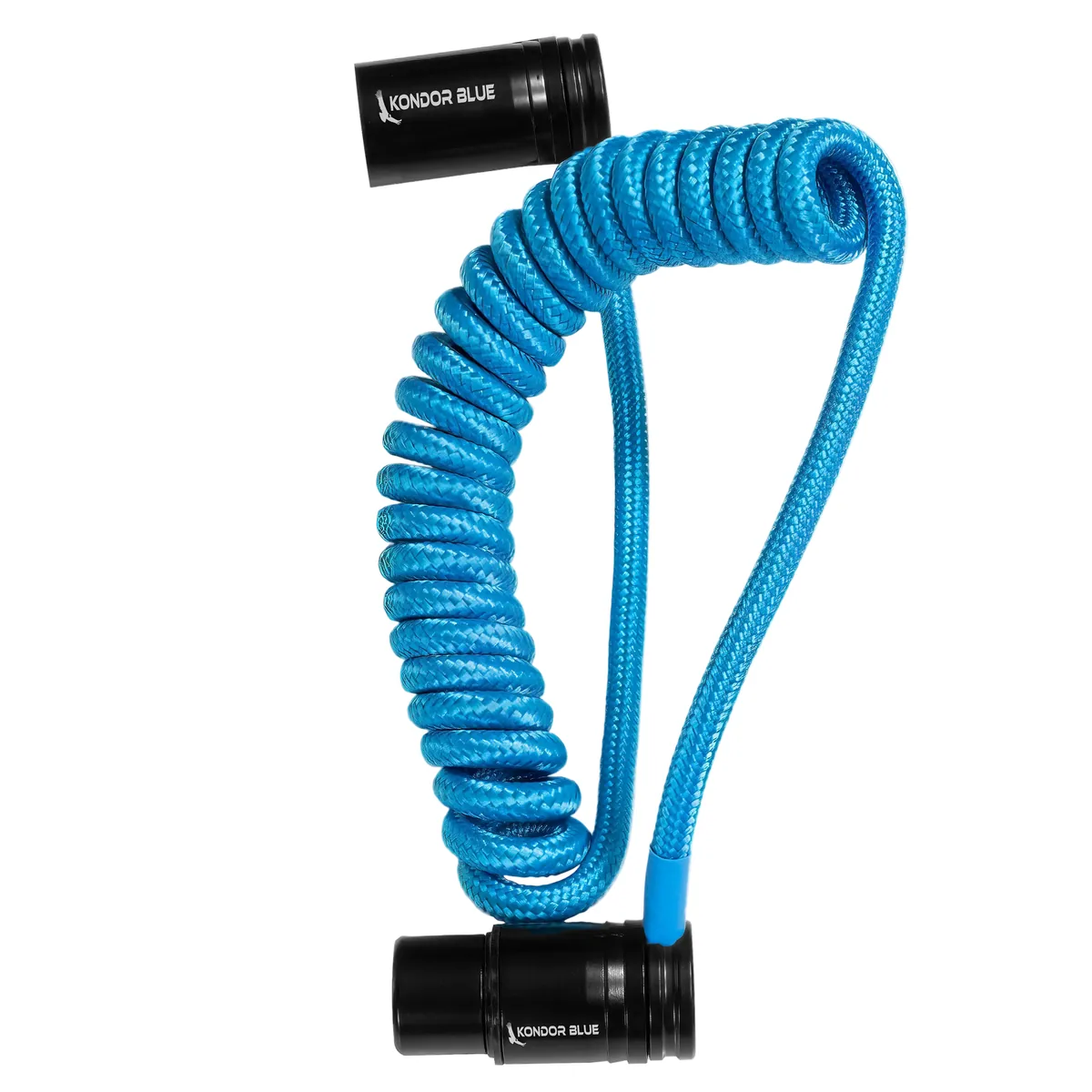 Kondor Blue Coiled Low-Profile Right-Angle XLR Cable (30-60cm, Blue)
