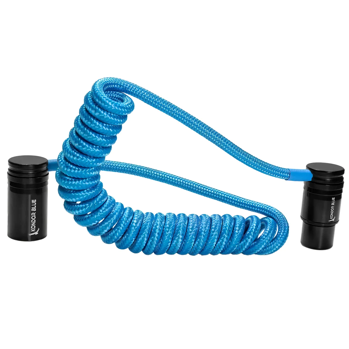 Kondor Blue Coiled Low-Profile Right-Angle XLR Cable (30-60cm, Blue)