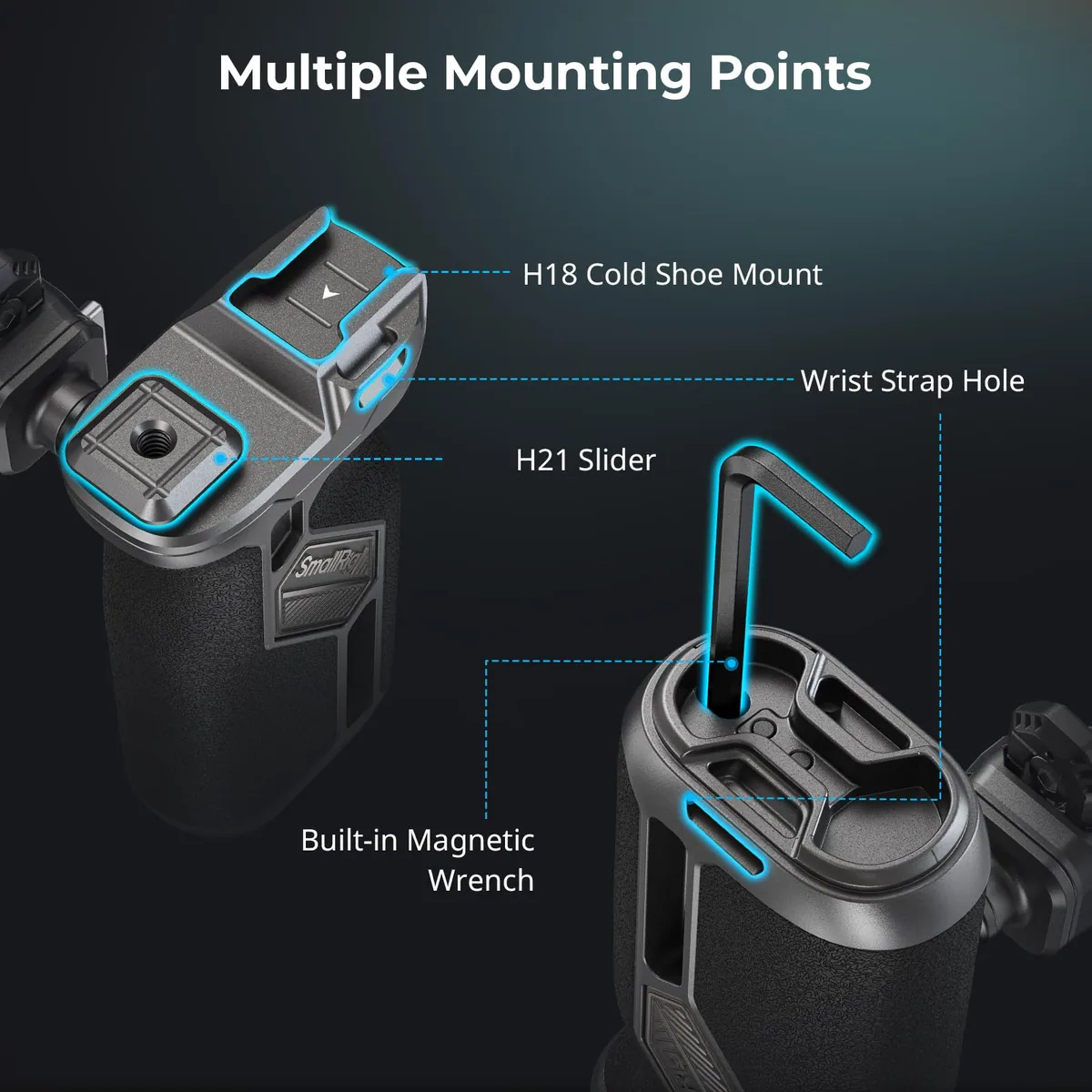 SmallRig 4485 HawkLock H21 Quick Release Rotating Side Handle Kit
