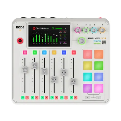 RODE RODECaster Pro II Integrated Podcast Production Studio (White)