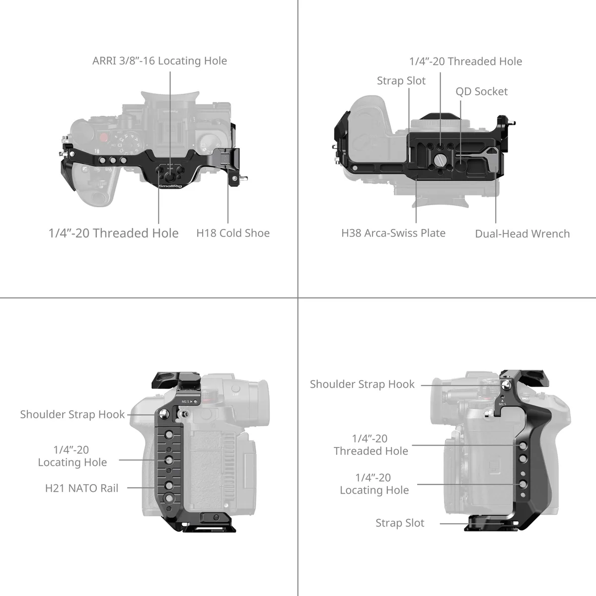 SmallRig 4824 HawkLock Quick Release Cage for Panasonic LUMIX GH7/GH6