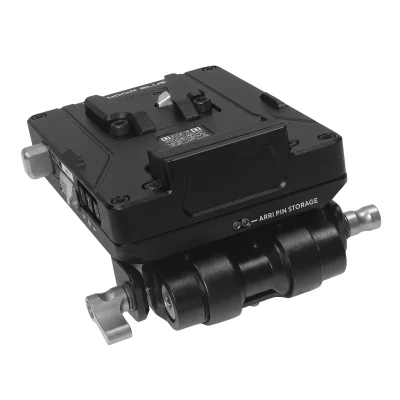 Kondor Blue Pro Battery Plate with Swiveling Rod Block (V-Mount, Raven Black)