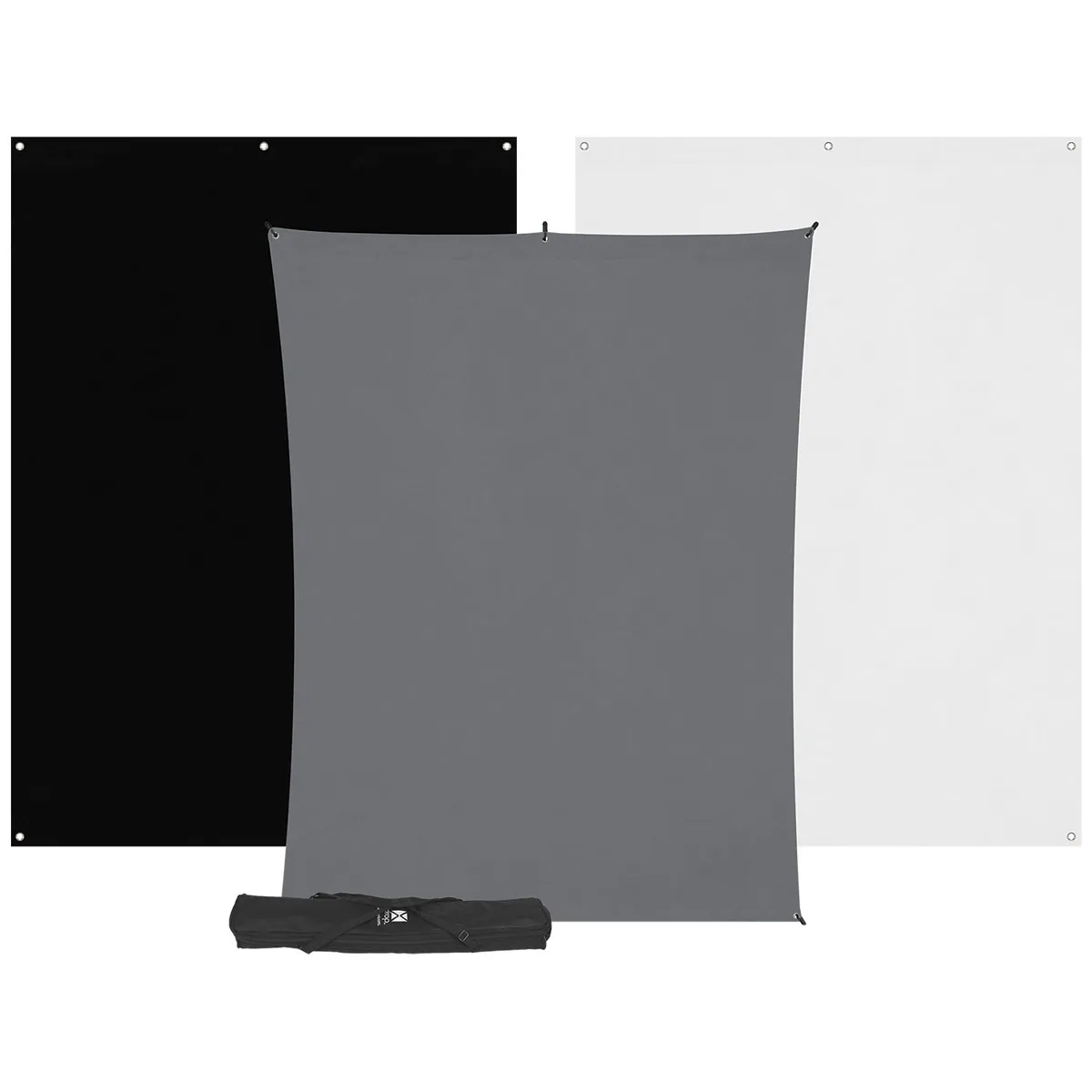 Westcott X-Drop 3-Pack Backdrop Kit (White/Black/Gray, 5 x 7′)