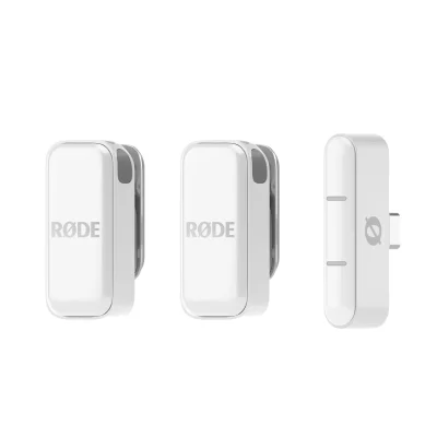 RODE Wireless Micro Ultra-Compact Wireless Microphone (USB-C, White)