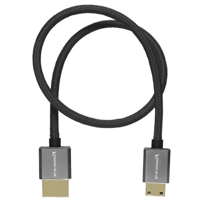 Kondor Blue High-Speed Mini-HDMI to HDMI Cable (Raven Black, 40cm)