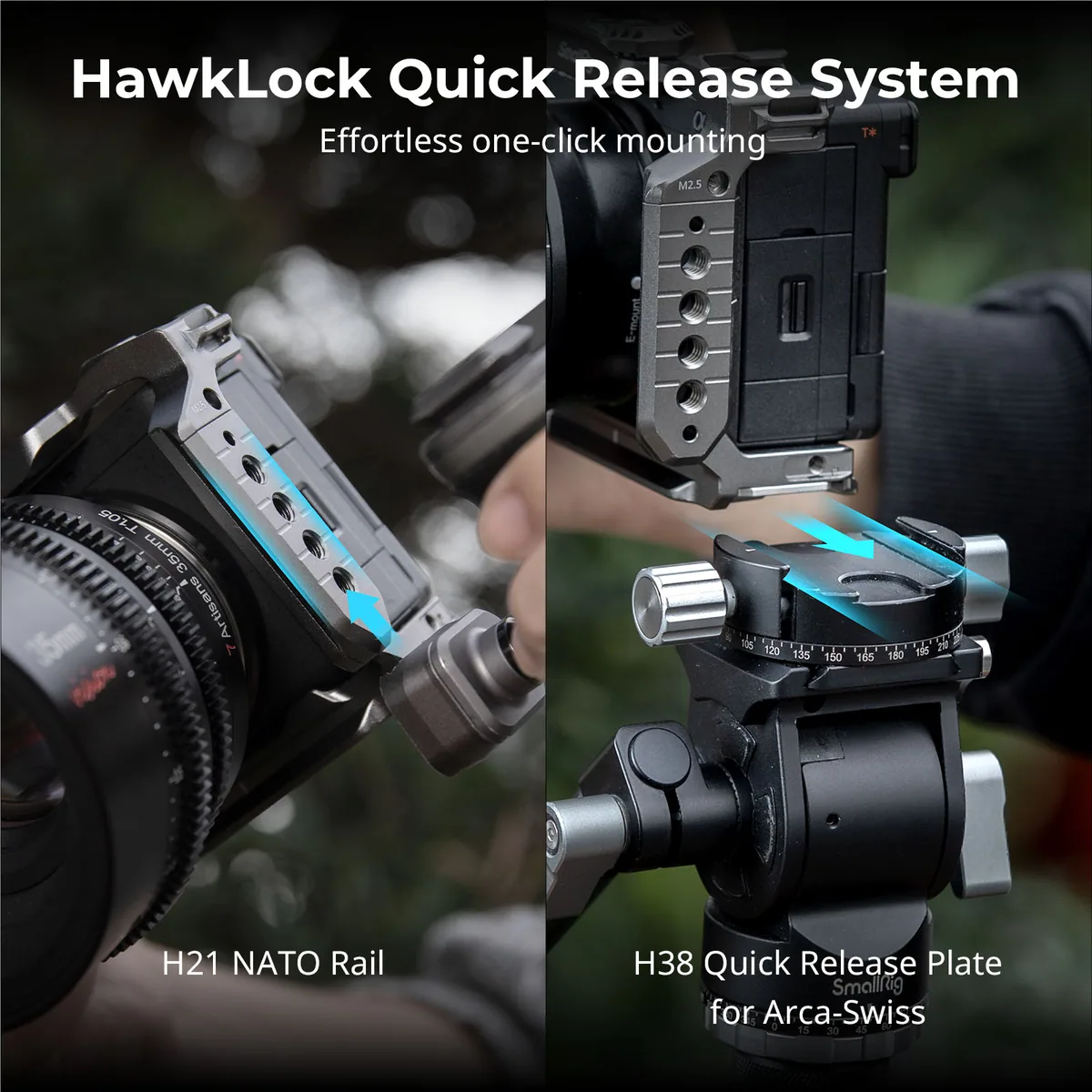 SmallRig 5060 HawkLock Quick Release Cage Kit for Sony Alpha 6700