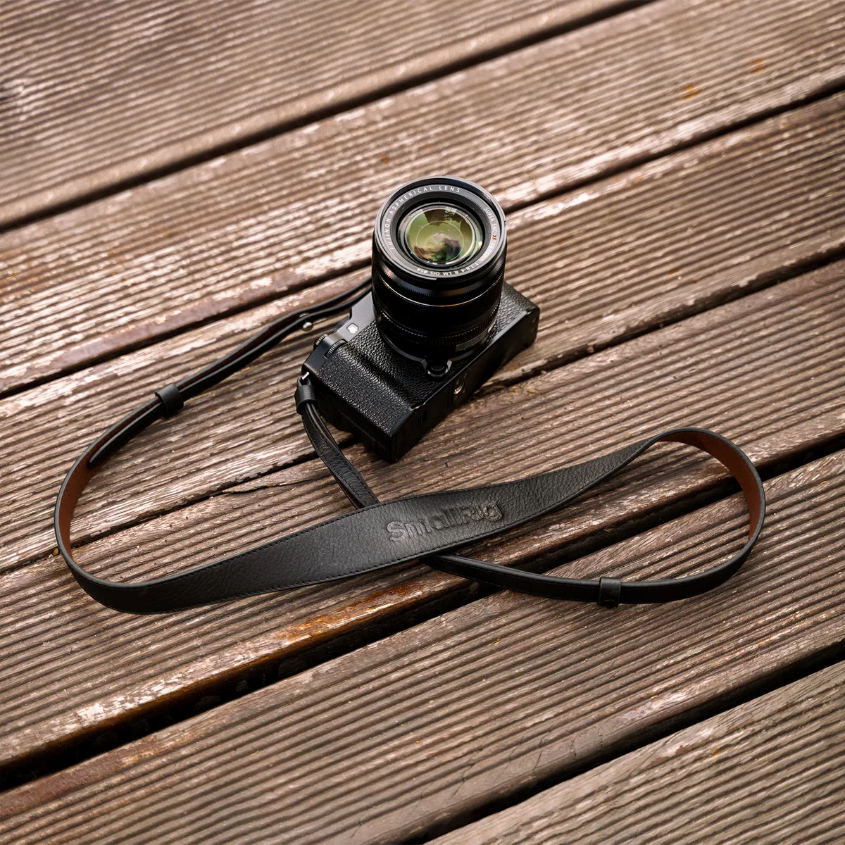 SmallRig 5208 Universal Leather Camera Shoulder Strap (Black)