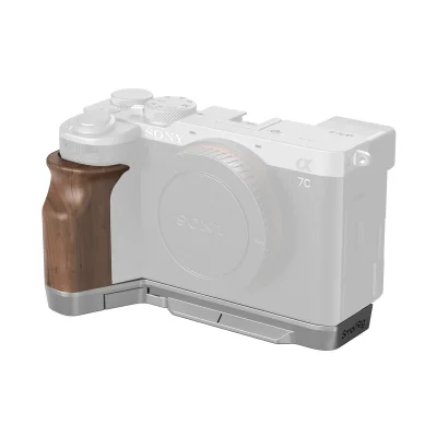 SmallRig 4796B L-Shape Mount Plate with Wooden Handle for Sony Alpha 7C II / Alpha 7CR