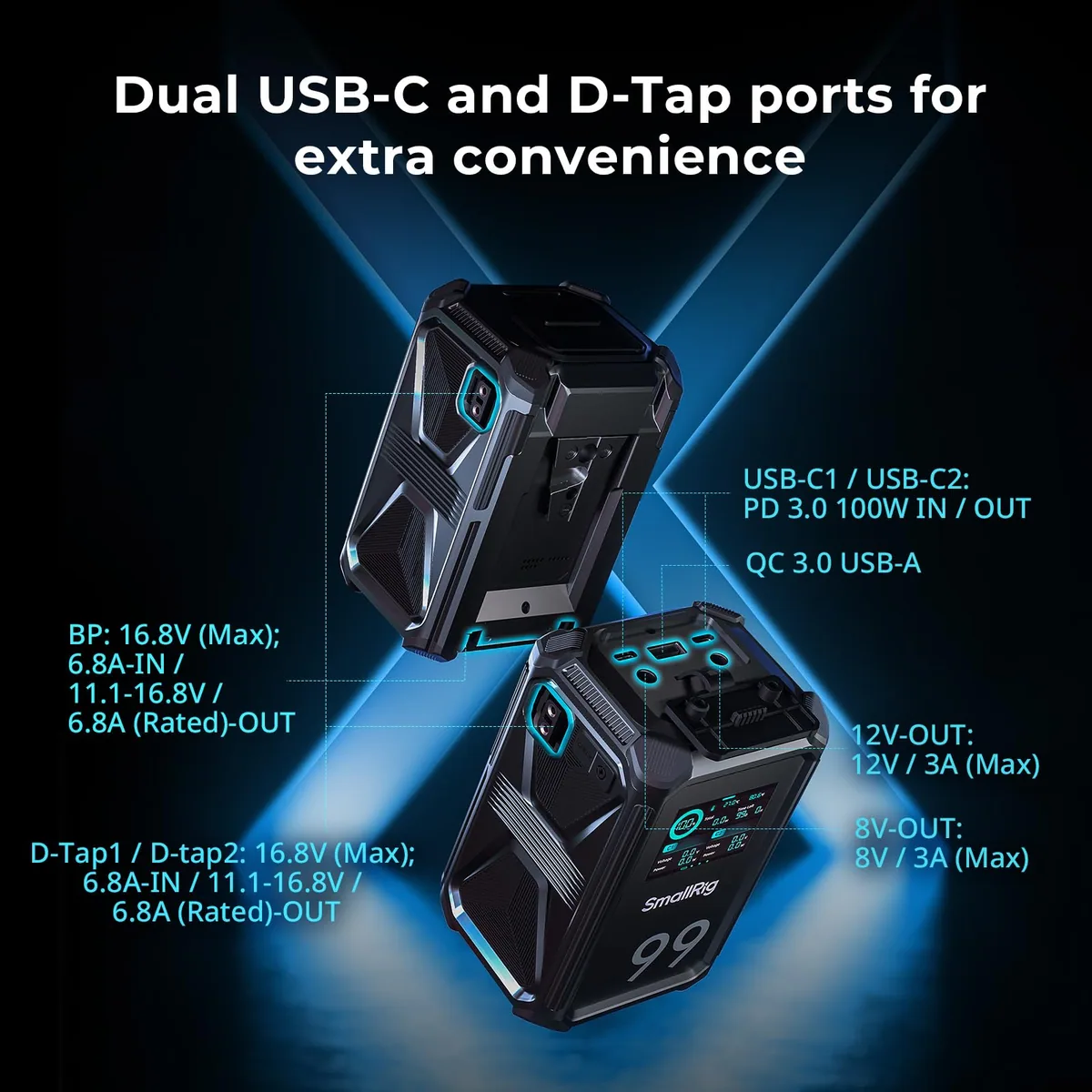 SmallRig 4984 X-Touch Smart Triple-Proof V-Mount Battery X99