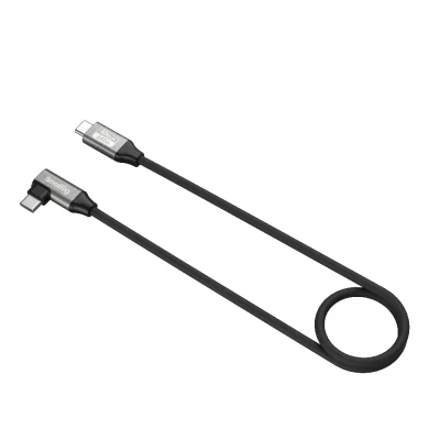 SmallRig 5076 USB-C Straight to USB-C Angled Data Cable (60cm)