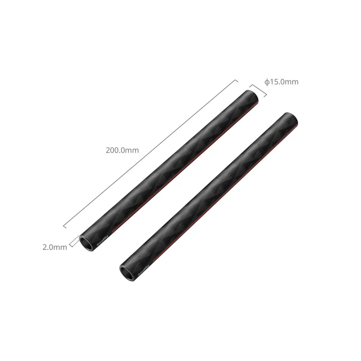 SmallRig 5211 15mm Carbon Fiber Rods (Pair, 8″)