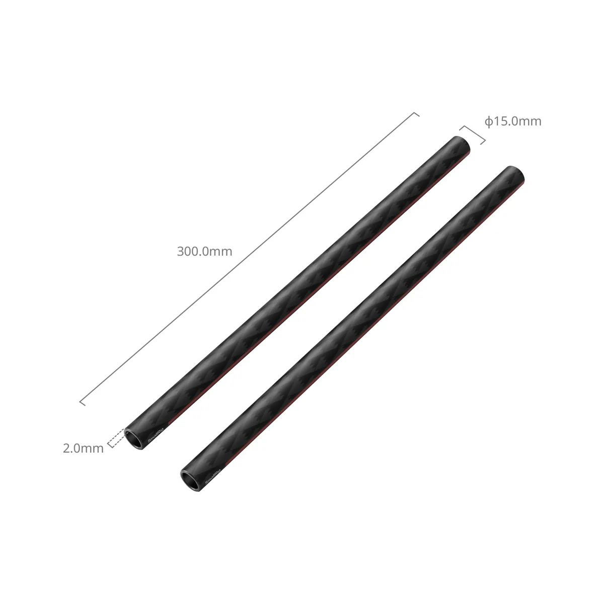 SmallRig 5212 15mm Carbon Fiber Rods (Pair, 12″)