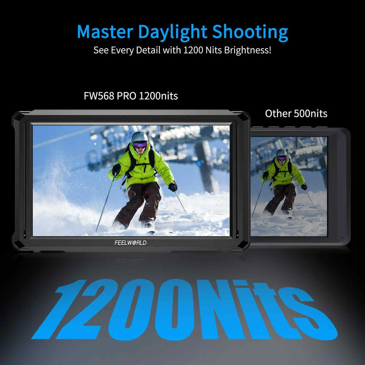 FeelWorld FW568 PRO 6″ High-Bright On-Camera 4K HDMI Monitor