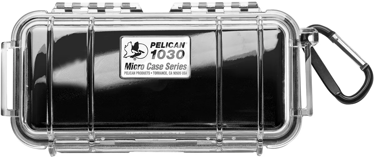 Pelican 1030 Micro Case (Black/Clear)