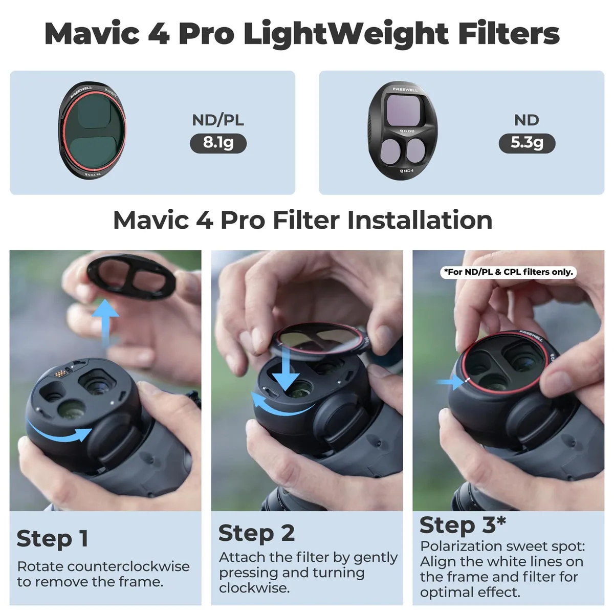 Freewell Mega Filter Bundle for DJI Mavic 4 Pro (12 Pack)
