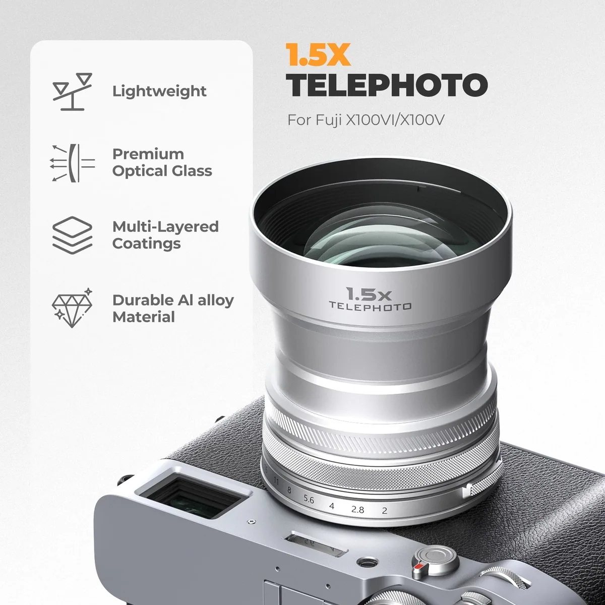 Freewell Pro Lens Kit for FUJIFILM X100V/VI Cameras (Black)